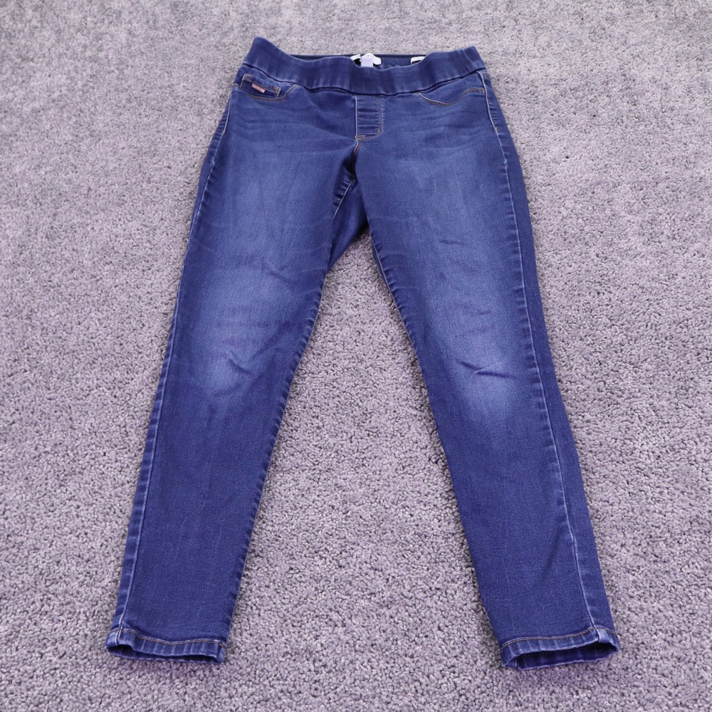 Nine West Heidi Jeans Womens 10 Blue Pull On Skinny Denim Stretch Casual